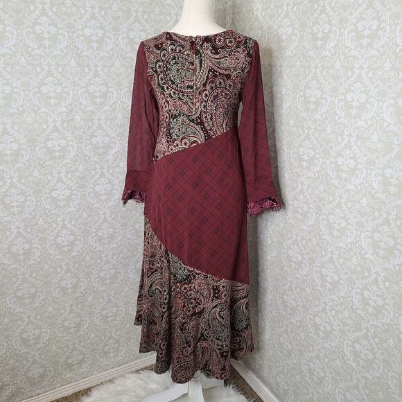 Soft Surroundings Size XS Petite Aideen Mixed Print Maxi Dress - Picture 2 of 11